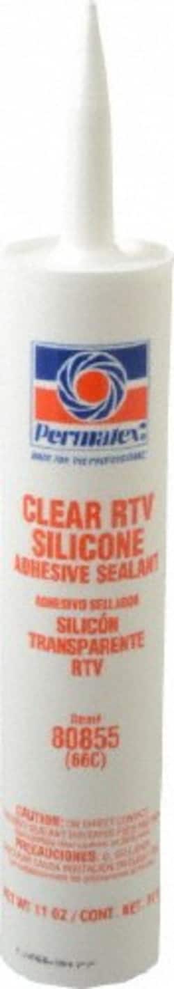 MSC Permatex. 80855 11 oz Cartridge Clear RTV Silicone Joint Sealant -75