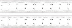 MSC Starrett 51513 72" Long, 1/100, 1/64, 1/50, 1/32" Graduation, Rigid