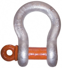 MSC CM M650G 1/2" Nominal Chain Size, 3 Ton Carbon Steel Screw Anchor Shackle