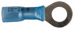 MSC 3M 7010397418 16-14 AWG Partially Insulated Crimp Connection Circular Ring Terminal 1/4