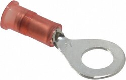 MSC 3M 7010319489 22-18 AWG Partially Insulated Crimp Connection Circular Ring Terminal 1/4