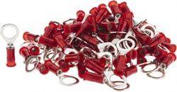 MSC&nbsp;3M 7010349237 22-18 AWG Partially Insulated Crimp Connection Circular Ring Terminal 5/16