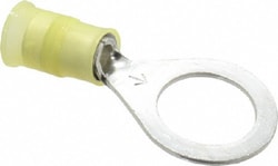 MSC&nbsp;3M 7010349243 12-10 AWG Partially Insulated Crimp Connection Circular Ring Terminal 1/2