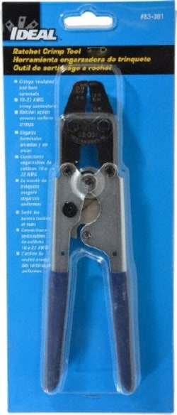 MSC Ideal 83-001 10" Overall Length Crimping Pliers Vinyl Coated Handle,