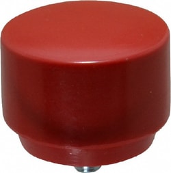 MSC NUPLA 15203 2" Face Diam, Grade Medium, Red Hammer Tip/Face Plastic,