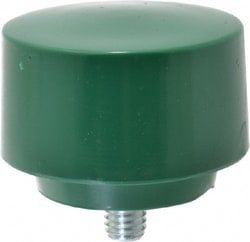 MSC NUPLA 15254 2-1/2" Face Diam, Grade Tough, Green Hammer Tip/Face Plastic,