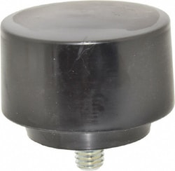 MSC NUPLA 15258 2-1/2" Face Diam, Grade Hard, Black Hammer Tip/Face Plastic,