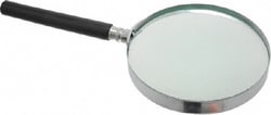 MSC&nbsp;Value Collection 854-1800 3x Magnification, Glass Lens, Handheld Magnifier 1 Lens, Round, with Metal Hoop and Plastic Handle