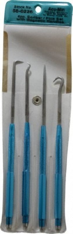 MSC&nbsp;Moody Tools 58-0226 4 Piece Hook & Probe Set Steel
