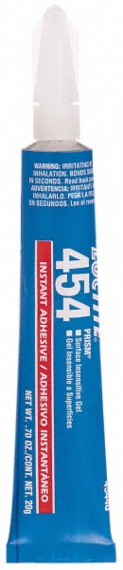 MSC Loctite 135462 0.70 oz Tube Clear Instant Adhesive Series 454, 15 sec