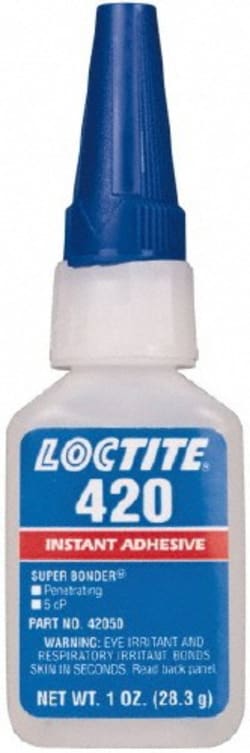 MSC Loctite 135455 1 oz Bottle Clear Instant Adhesive Series 420, 20 sec