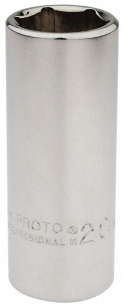 MSC 3/8" Drive, 20mm Deep Hand Socket, Quantity: Each of 1