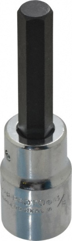 MSC Proto J54413/8 1/2" Drive, 3/8" Hand Hex Bit Socket 3-1/4" Overall