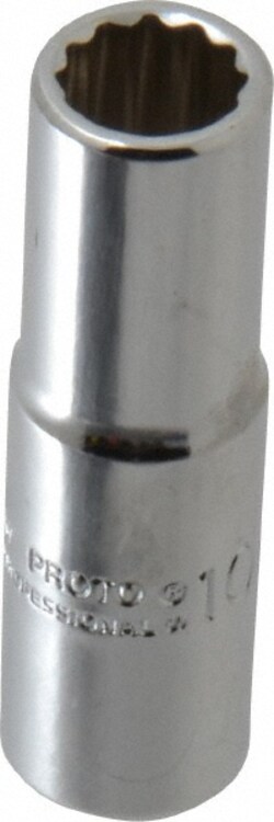 MSC 3/8" Drive, 10mm Deep Hand Socket, Quantity: Each of 1