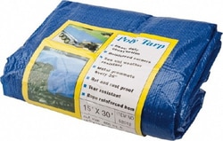 Value Collection KSMSCBB1530 15' x 30' Polyethylene Tarp/Dust Cover Grommets, Blue
