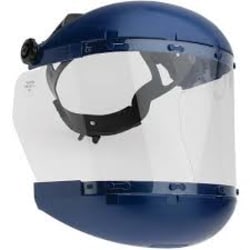 MSC Sellstrom S38110 Nylon Blue Ratchet Adjustment Face Shield with Chin