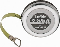 MSC Lufkin W606PM 1 mm Graduation, 2 m Measurement, Steel Diameter Tape