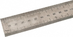 MSC SPI 13-952-7 36" Long, 0.5, 1mm Graduation, Rigid Steel Rule Metric