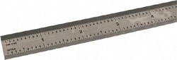 MSC SPI 13-966-7 72" Long, 1/100 & 1/50 Graduations, Flexible Steel Rule
