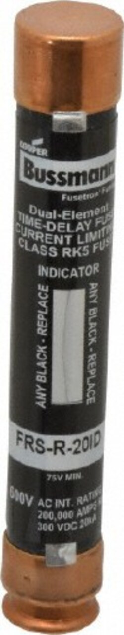 MSC Cooper Bussmann FRS-R-20ID 300 VDC, 600 VAC, 20 Amp, Time Delay General