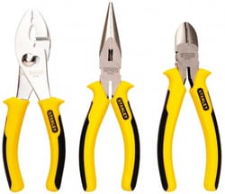 MSC 3 Piece Slip Joint Plier Set Comes in Display Card