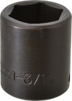 MSC Proto J7438H 1/2" Drive 1-3/16" Standard Impact Socket 6 Points, 2"