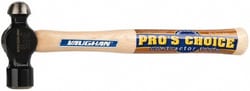 MSC Vaughan Bushnell 15530 1 Lb Head Ball Pein Hammer Hickory Handle, 13-3/4