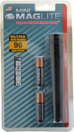 MSC Mag-Lite M2A016 Krypton Bulb, 14 Lumens, Mini Flashlight Black Aluminum