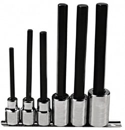 MSC Proto J5441-6XL 6 Piece 1/2" Drive Inch Hex Bit Socket Set 1/4 to 5/8"