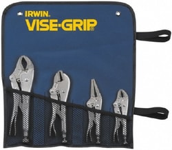 MSC Irwin 71 4 Piece Locking Plier Set Comes in Nylon Roll, Quantity: Each