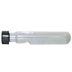 Bellco Glass, Inc. Manufactured from type 1 class a Borosilicate glass. Includes long skirted screw cap with nontoxic white rubber liner. Extra long working area yet short overall length for convenient handling. The short neck provides easy entry and removal of cover slips.