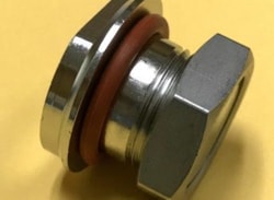 Bellco Glass, Inc. Used in 3, 7 and 10 liter bioreactors for 3/4: accessories in head plate.    Includes o-ring and hex nut.