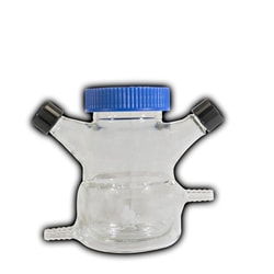 Bellco Glass, Inc.&nbsp;Promotes optimal growth of suspension and micro-carrier culture. Impeller height adjust through compression fitting center cap. The indented bottom prevents accumulation of micro-carrier beads under impeller.    Size: 500ml    Sidearm cap: 32mm    OD x