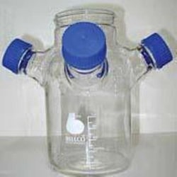 Bellco Glass, Inc. The 4-45 bioreactor vessel is manufactured from type 1 class a Borosilicate glass. This vessel has 4 sidearms around 100mm center neck. The stainless steel capseal has 5 ports for insertion of 12mm probes and 1/4