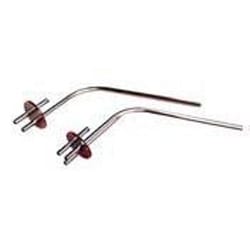 Bellco Glass, Inc. All port assemblies are manufactured from 316l stainless steel and have an electropolish finish. 2- port assemblies have siphon and vent tubes. 3-port assemblies have siphon, fill tube and vent tubes. All port assemblies include a 45mm blue polypropylene
