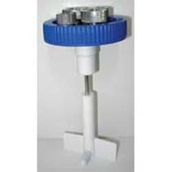 Bellco Glass, Inc. The stainless steel 100mm iob probe cap seal is manufactured from 316l stainless steel and has a red-silicone sealing gasket with a 100mm blue polypropylene screw cap. The stainless steel probe cap seal has four accessory ports surrounding a centrally loc