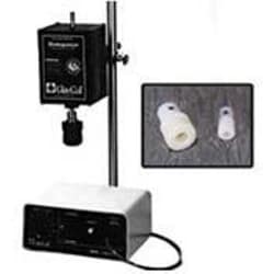 Bellco Glass, Inc. Homogenizer drives are used as a source of motor for dis-aggregating tissue samples into individual cells. The drive motor can be set to a special rpm depending on the type of cell being used. The drives are typically bolted to an upright stand for suppor