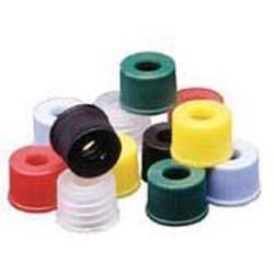 Bellco Glass, Inc.&nbsp;Designed for standard screw thread vials. Available with or without septa. Easy on and easy off convenience with a twist of the cap that produces an evaporation proof seal. Larger opening provides a increased target area for needle penetration.    Size: