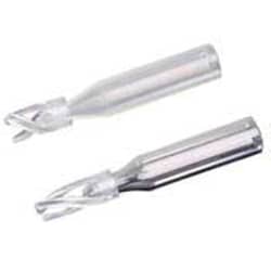 Bellco Glass, Inc. Inserts are preassembled with a polymer bottom spring. The polymer spring acts as a shock absorbed that protects against breakage if the needle bottoms out. The conical design permits complete sample removal.    Conical bottom    Sizes: 150