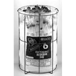 Bellco Glass, Inc. Rugged 50ml polypropylene bags with OSHA bio-hazard symbol imprinted on the bags for autoclaving bio-hazard laboratory waste.    Temperature rating to 130 degrees c    Size: 24x36
