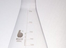 Bellco Glass, Inc.&nbsp;Break Resistant Lip Media/Disp Flask WHC,2000mL Graduated