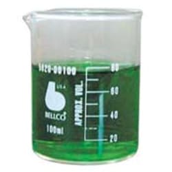 Bellco Glass, Inc. Manufactured from Type 1 Class A Borosilicate Glass with a low coefficient of expansion. Heavy wall beakers meet astime-960 type 1 specifications for classification design capacity and markings. features a easy pour spout, white permanent graduations and