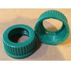 Bellco Glass, Inc. Ideal for addition & withdraw of contents via syringe. 45mm cap has 33mm hole to accommodate 45mm septa or 45mm port assembly. 32mm cap has 20mm hole to accommodate 32mm septa or 32mm port assembly.    Polypropylene    Size: 45mm    Color: green
