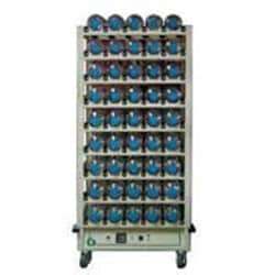 Bellco Glass, Inc. The Bellco Process Controlled Bottom Drive Roller Apparatus holds up to 50 (see specifications below) full size glass or plastic roller bottles (110 to 120 mm diameter and up to 510 mm in length). The unit features a brushless DC motor and controller that