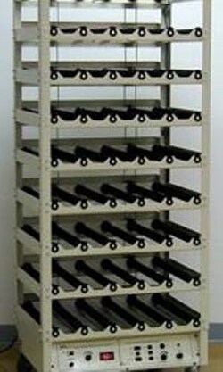Bellco Glass, Inc. The Bellco Sci/ERA Cell Production Roller Apparatus has been designed for production of mammalian cells, viruses and cell products.  Non-modular production units come in 45 and 50 bottle positions with over 80,000 cm2 of surface area.  All units feature a