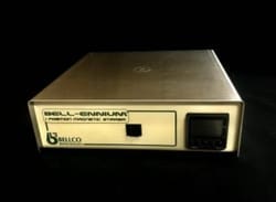 Bellco Glass, Inc. Bell-ennium Magnetic Stirrers are designed for both cell cultures in spinner flasks as well as for general laboratory procedures requiring the use of magnetic stirring equipment.  Bell-ennium stirrers offer the laboratory researcher a wide range of capabi