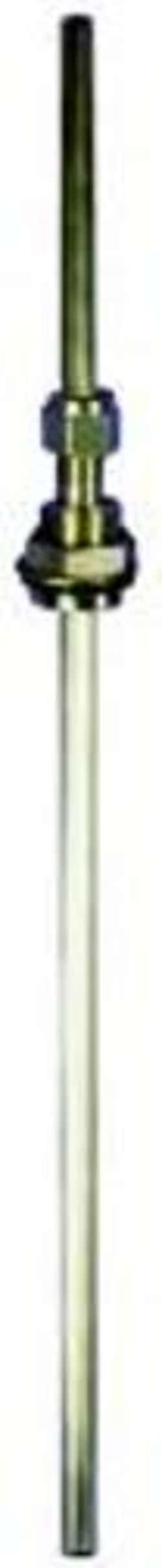 Bellco Glass, Inc. Thermowell Assemblies are used to hold inside one tube the RTD temperature sensor that monitors the temperature within the vessel in conjunction with a temperature controller. There are also tubes for addition of media and vent tube.    Fit through a 5/1