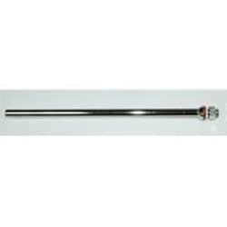 Bellco Glass, Inc. Stainless steal Thermowell holds liquid and RTD temperature sensor for recording internal bioreactor temperature. Signal is read by temperature controller and heating blanket temperature increases and decreases as required to maintain temperature setting.