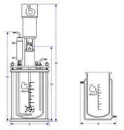 Bellco Glass, Inc. Used for withdraw of contents from 3L bioreactor vessel. Fits 10mm port on 3L metric headplate.