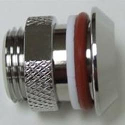 Bellco Glass, Inc.&nbsp;Stainless steal plug for sealing off the 10 mm port on the 3L, 7L and 15L metric headplates.